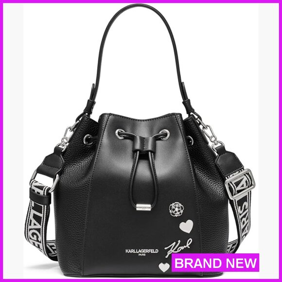 Chic Shoulder Bucket Bag Classic Rock Style Non-Leather Travel Essential